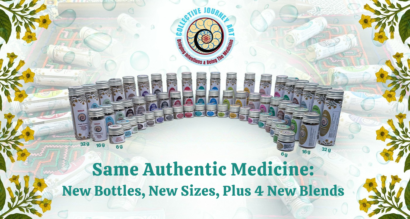 Collective Journey Art Hapé Apothecary Collection featuring Amazonian blends, artisan applicators, bundles, and sacred guidance.