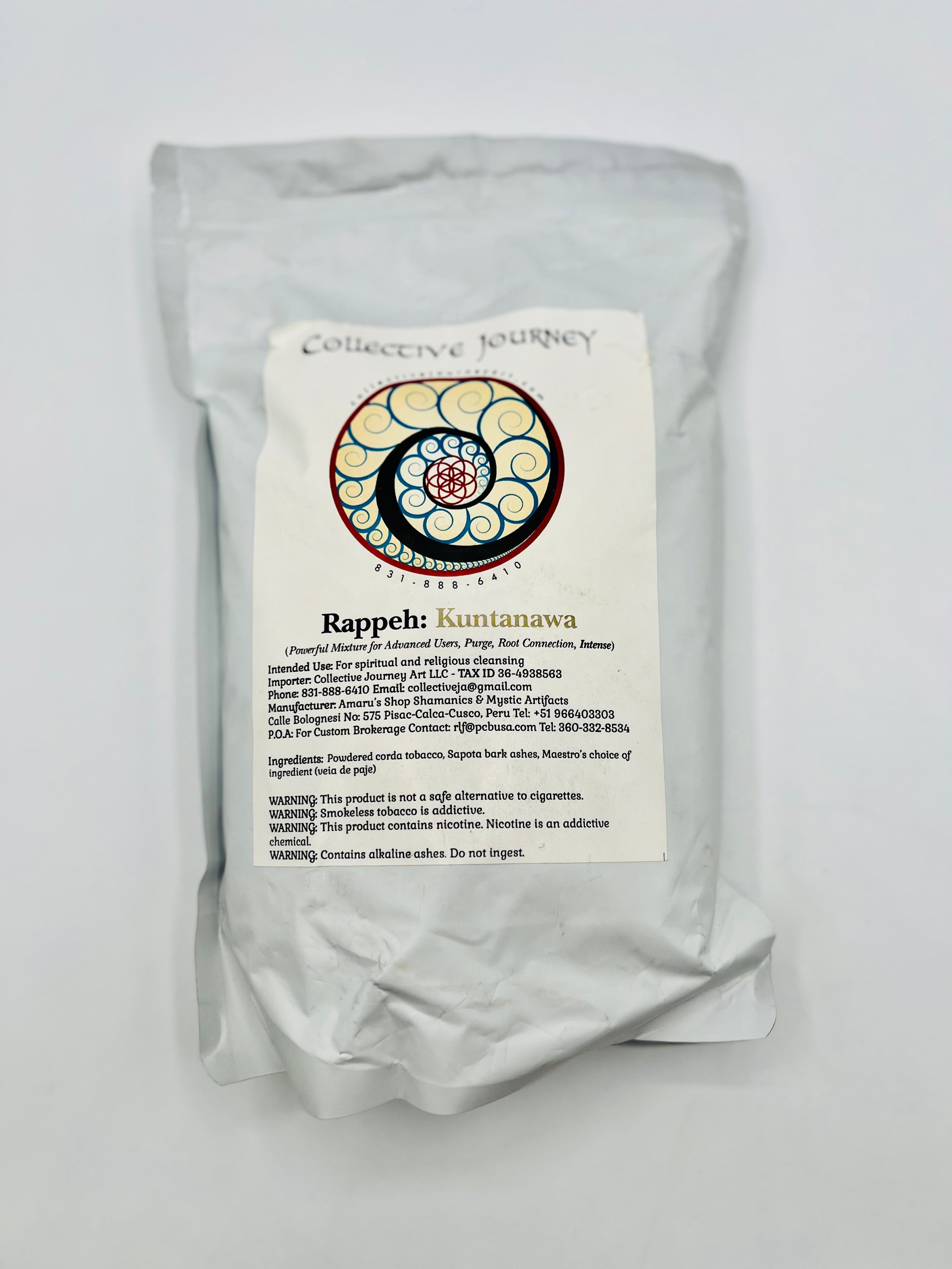 Hapé KUNTANAWA Rapé [Powerful Blend, Possible Purge, Root & Crown Chakra, INTENSE]