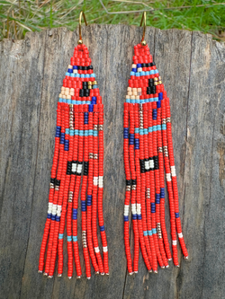 Alix Beaded Fringe Earrings | Collective Journey Art