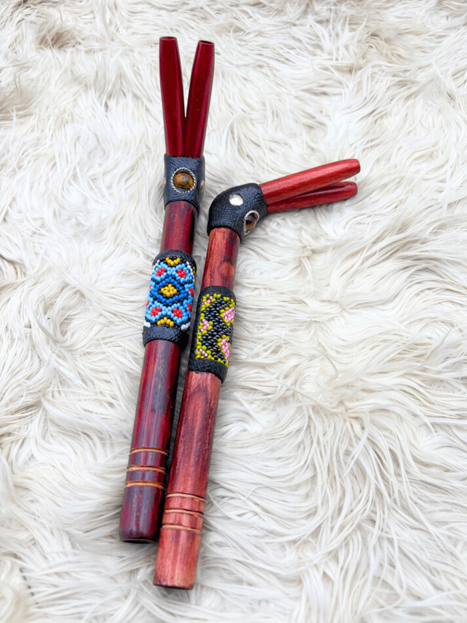 Tepi L Double Nostril with Bamboo by Collective Journey Art
