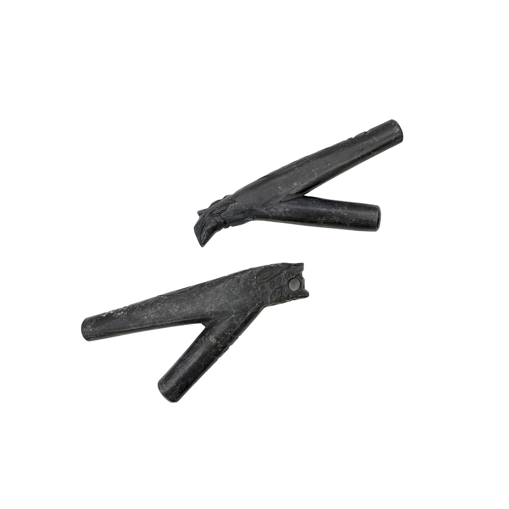 Black Serpentine Stone Kuripe-Self Hapé Applicator