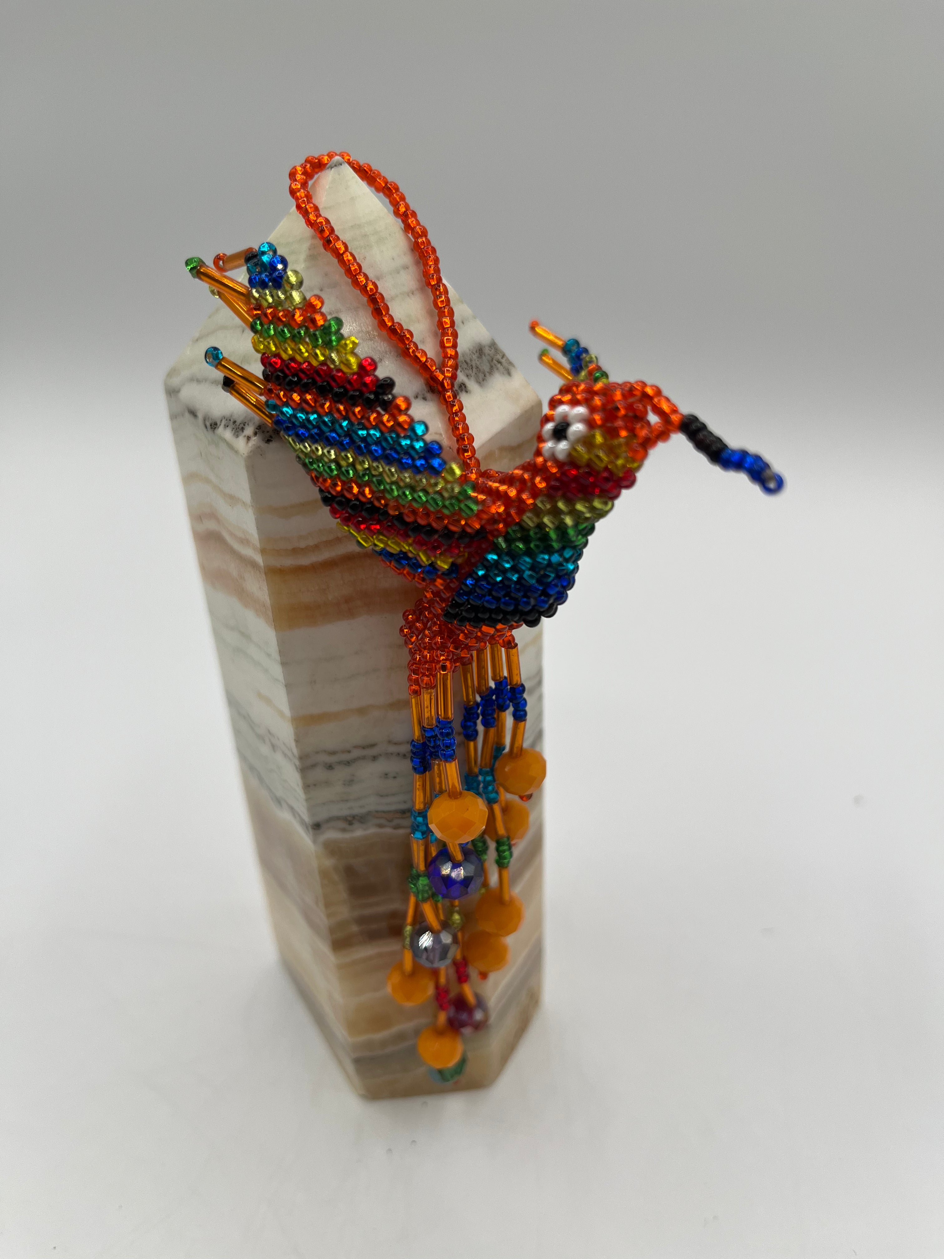 Colibri/Hummingbird Ornament Car/Wall Hang - Czech Beads