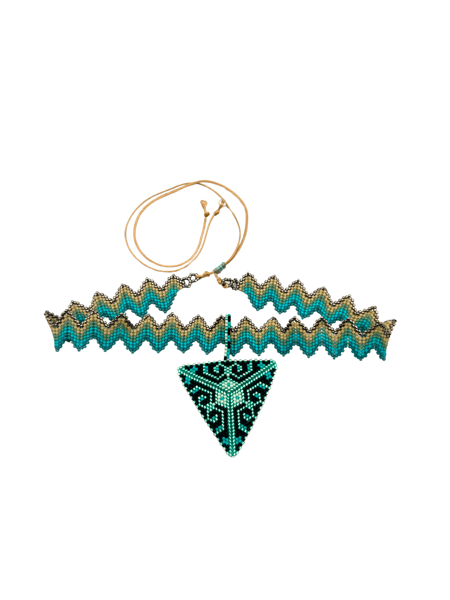 Crown Pyramid Pendant Choker/Headpiece by Collective Journey Art