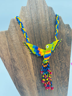 Colibri/Hummingbird Necklace-Czech Beads