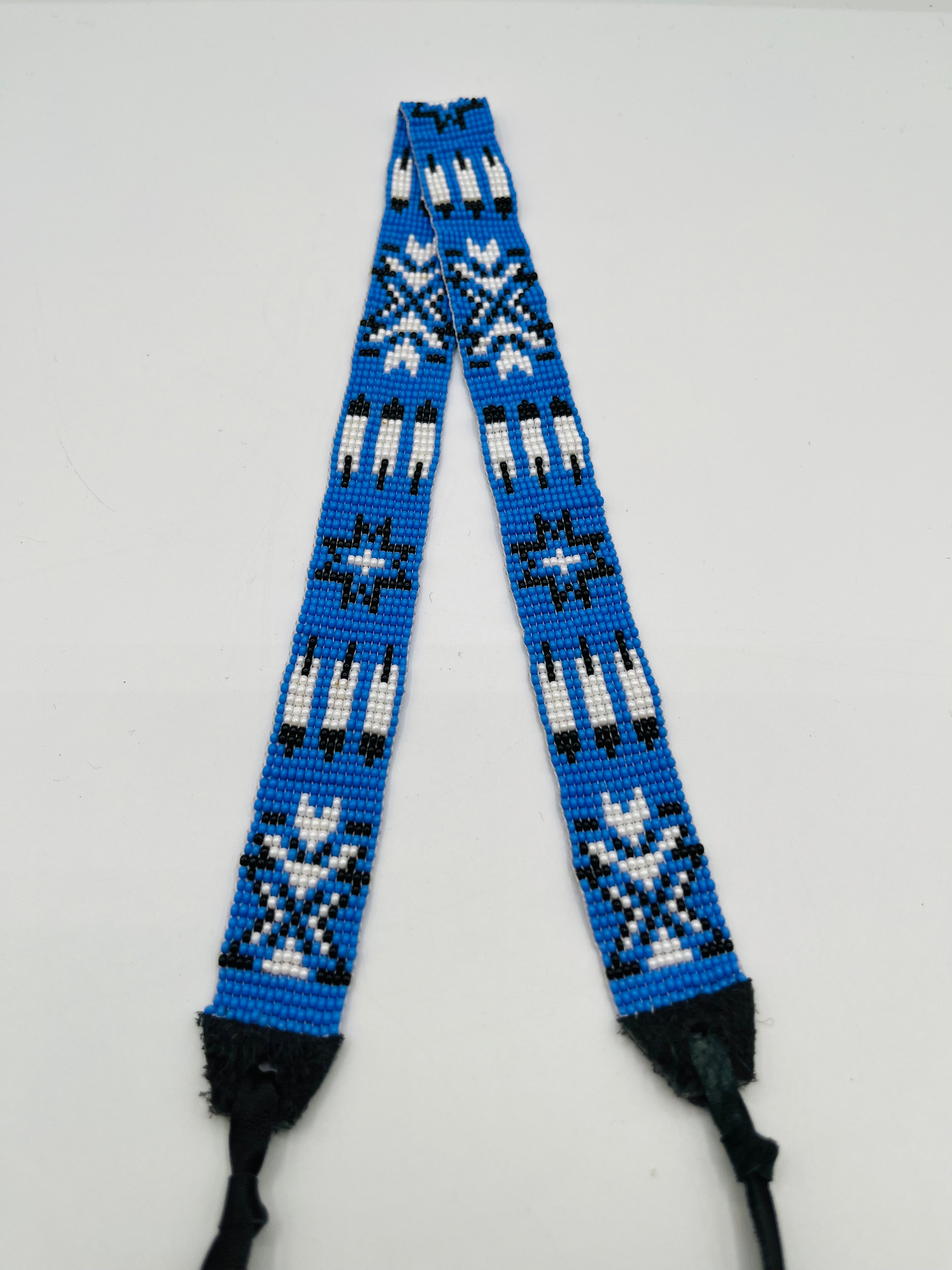 Wide Tie-Up Beaded Hatband