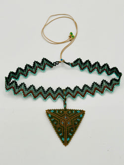 Crown Pyramid Pendant Choker/Headpiece