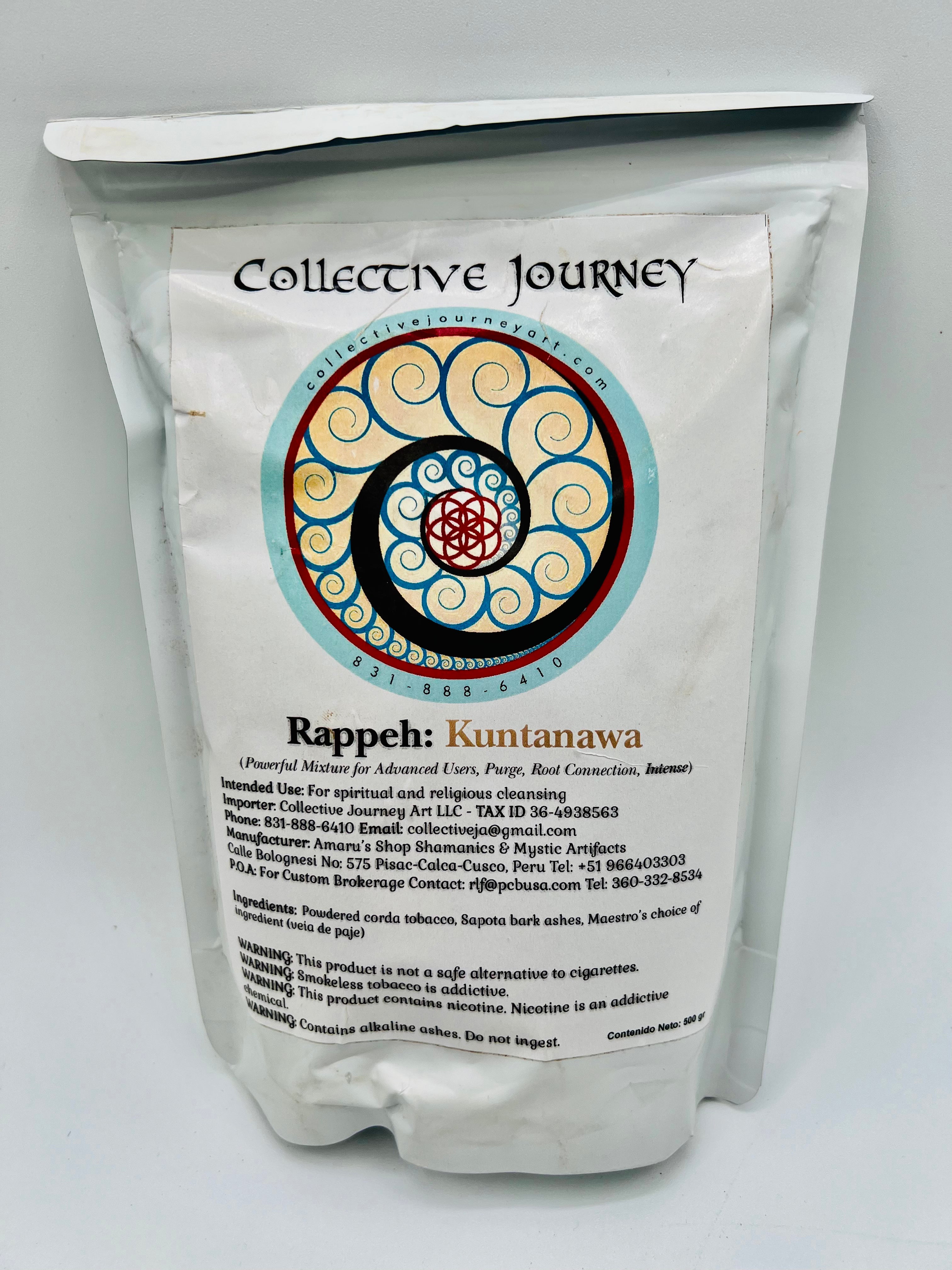 Hapé KUNTANAWA Rapé [Mélange Puissant, Purge Possible, Chakra Racine et Couronne, INTENSE]