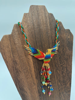 Colibri/Hummingbird Necklace-Czech Beads