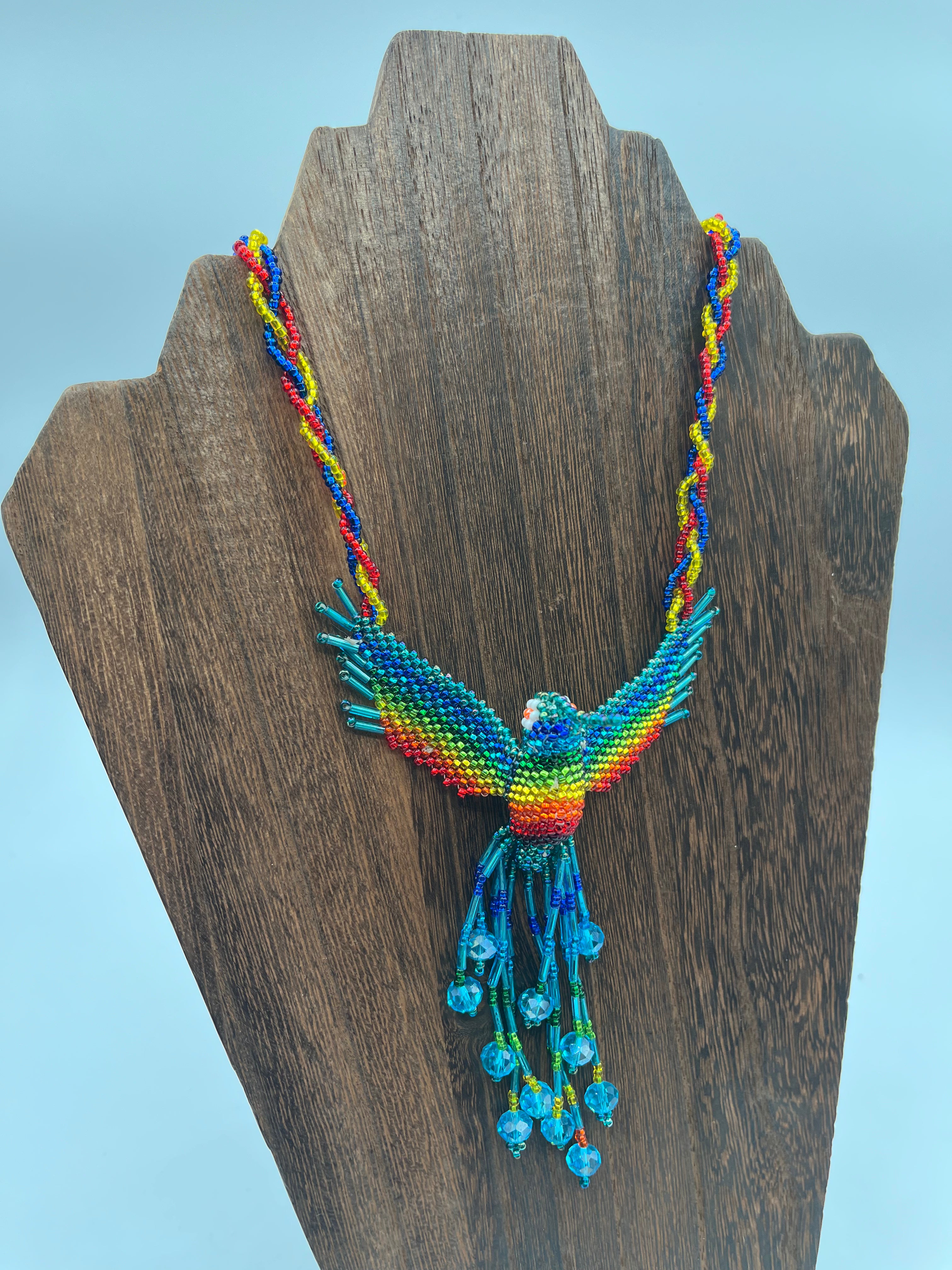 Colibri/Hummingbird Necklace-Czech Beads