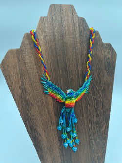 Colibri/Hummingbird Necklace-Czech Beads