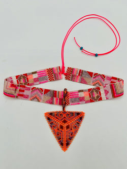 Pyramid Pendant Choker/Headpiece- 12 line