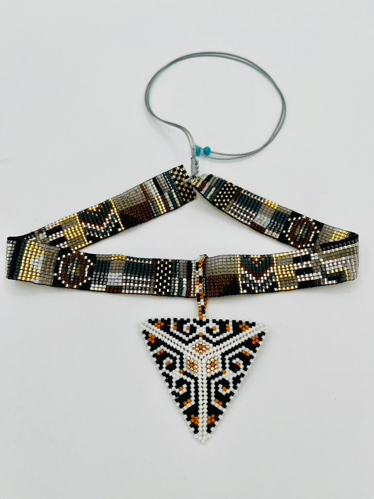 Pyramid Pendant Choker/Headpiece- 12 line