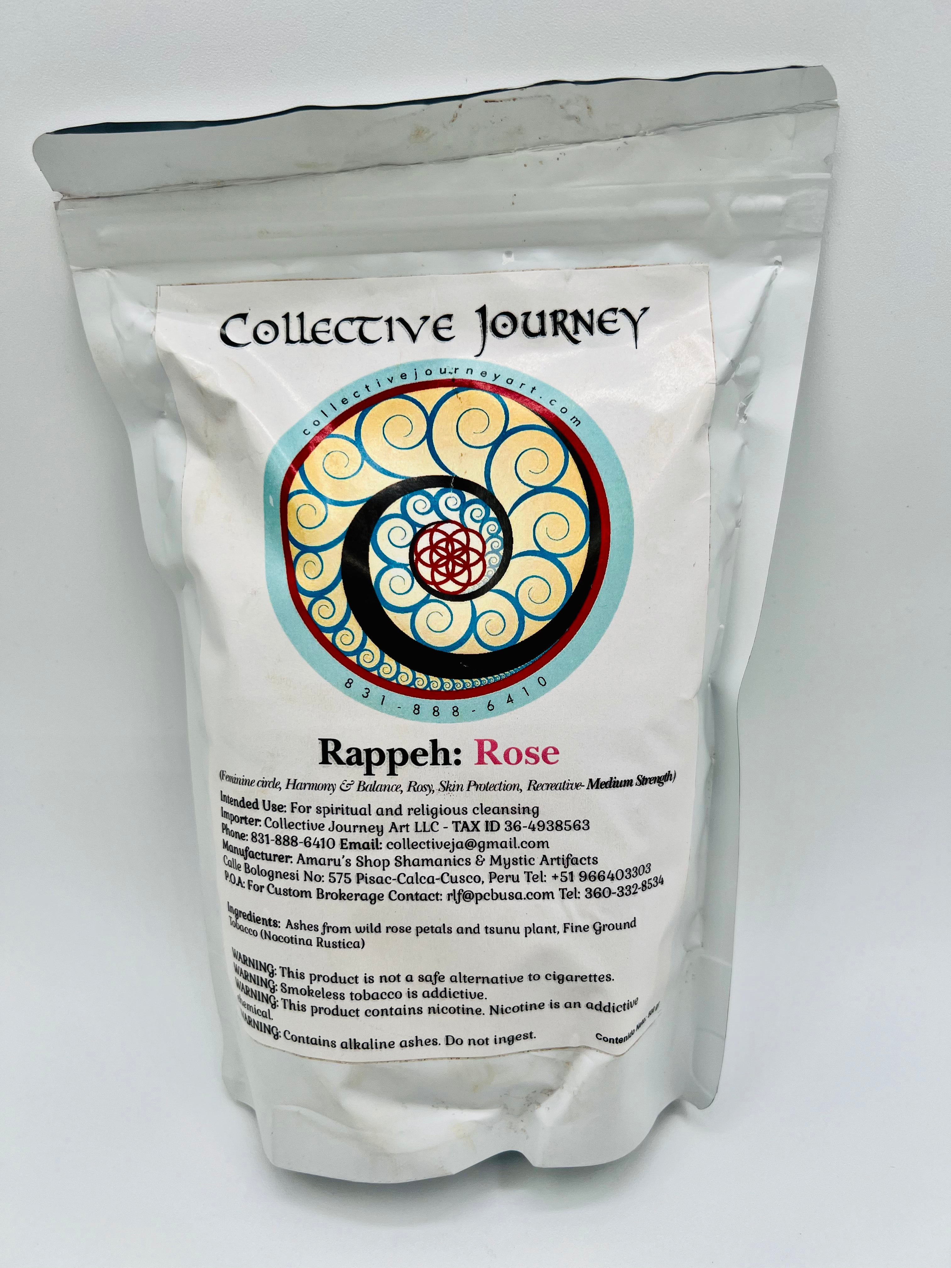 Hapé ROSE Rapé  [Feminine, Harmony, Balance, Heart Frequency, Skin Protection-MEDIUM STRENGTH]