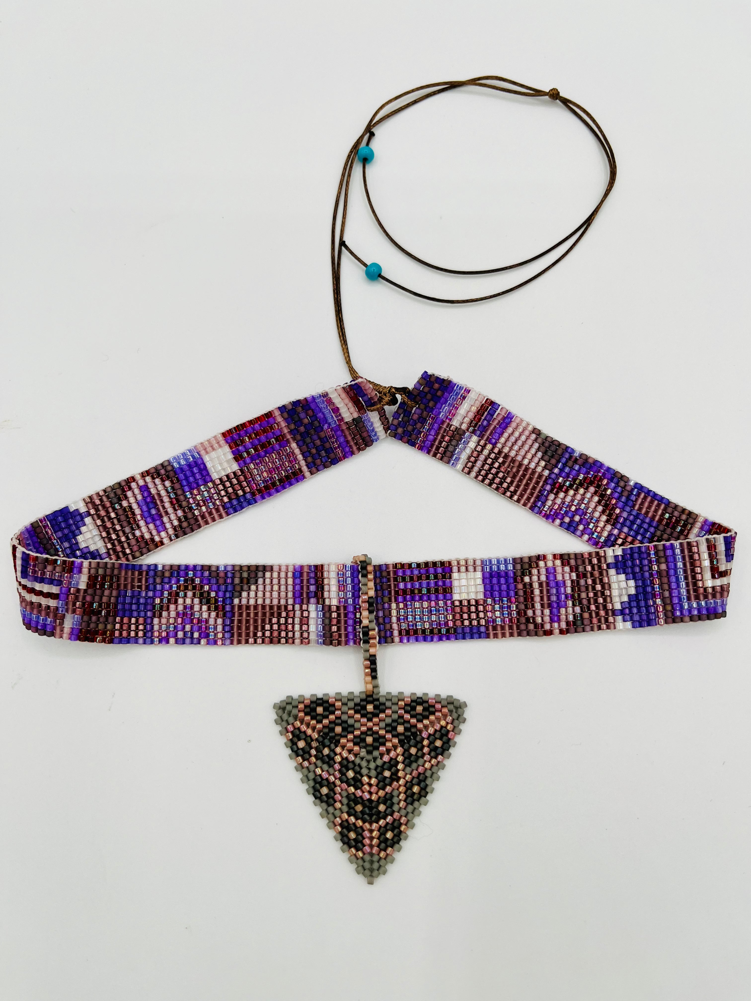 Pyramid Pendant Choker/Headpiece- 12 line