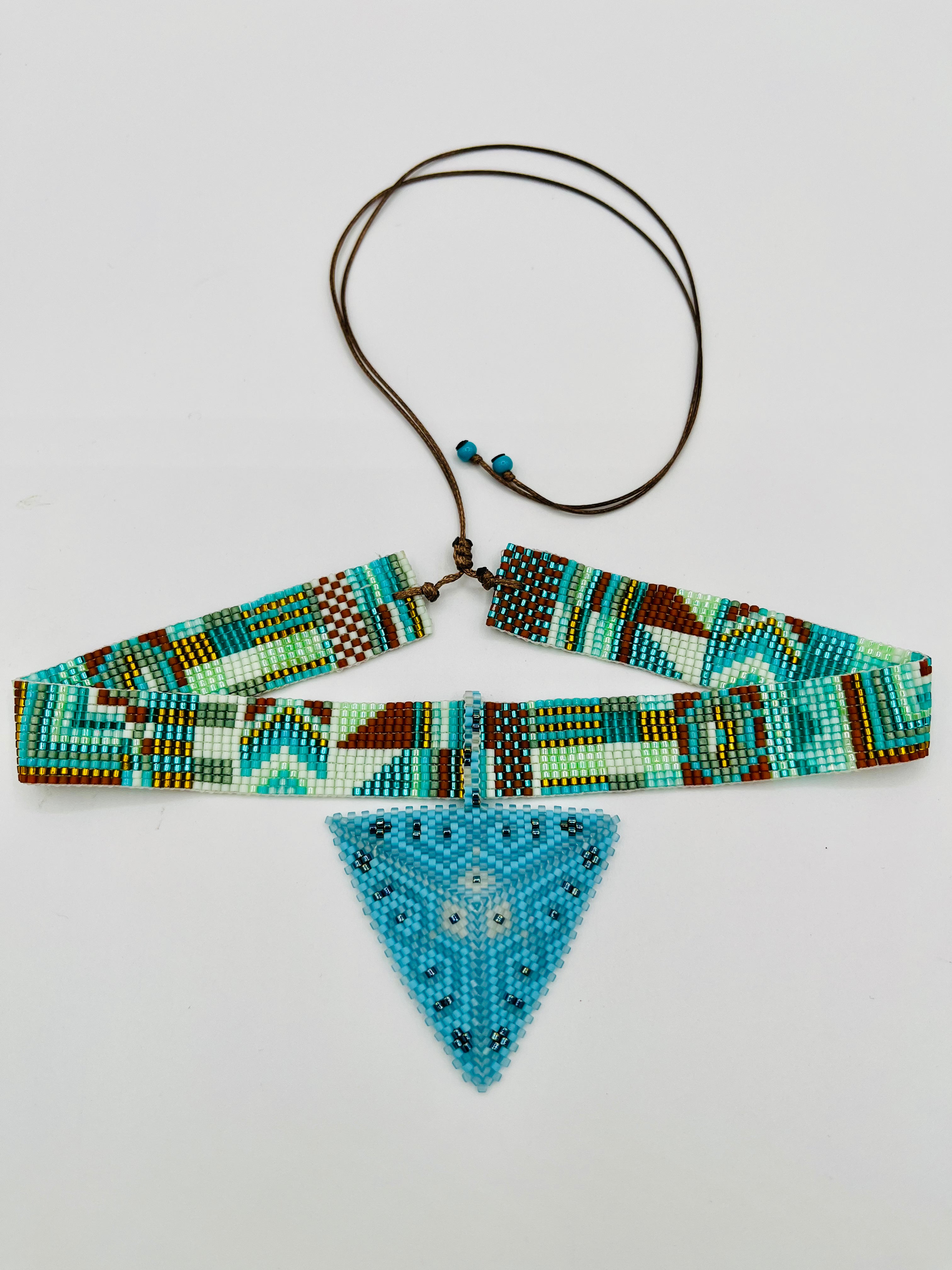 Pyramid Pendant Choker/Headpiece- 12 line