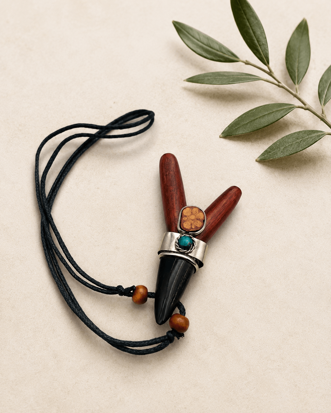 Sorcerer Pendant Kuripe | Hapé Self-Applicator by Collective Journey Art