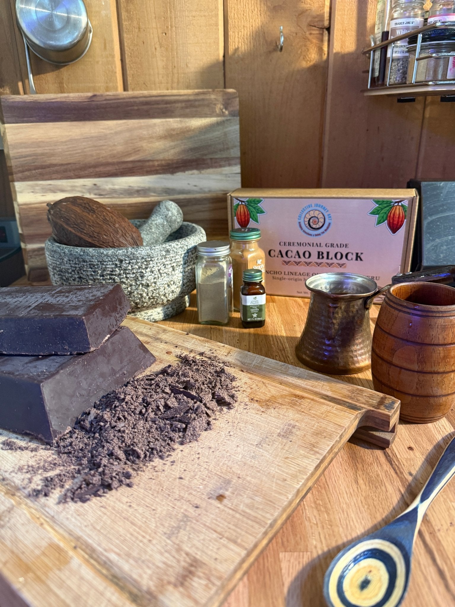 Chuncho Ceremonial Cacao Block | Sacred Valley Peru by Collective Journey Art