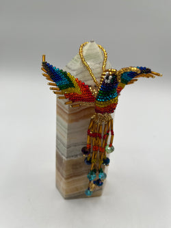 Colibri/Hummingbird Ornament Car/Wall Hang - Czech Beads