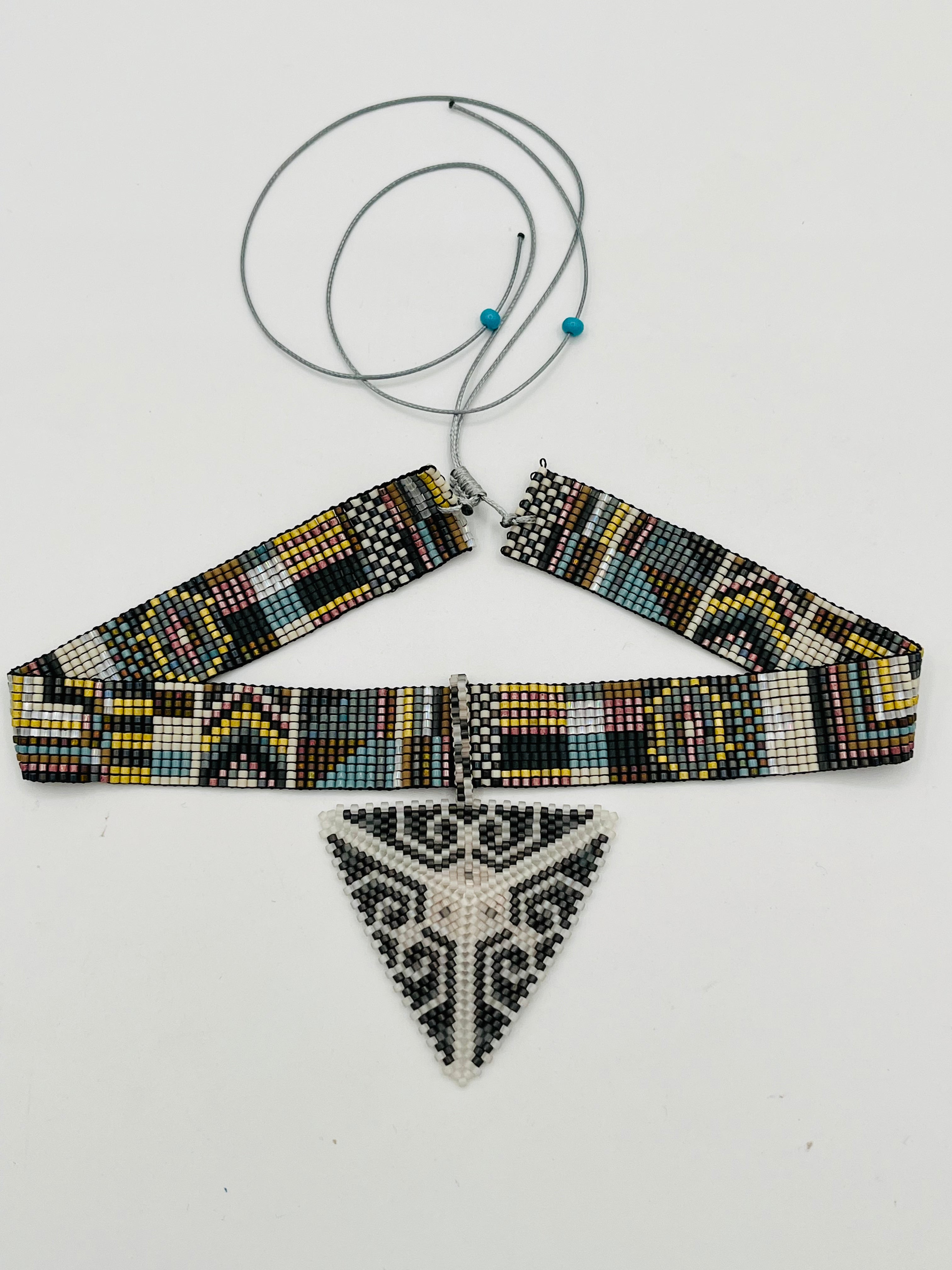 Pyramid Pendant Choker/Headpiece- 12 line