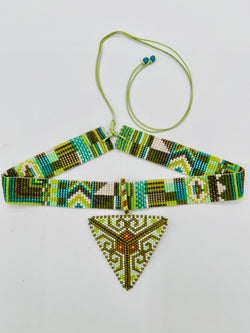 Pyramid Pendant Choker/Headpiece- 12 line