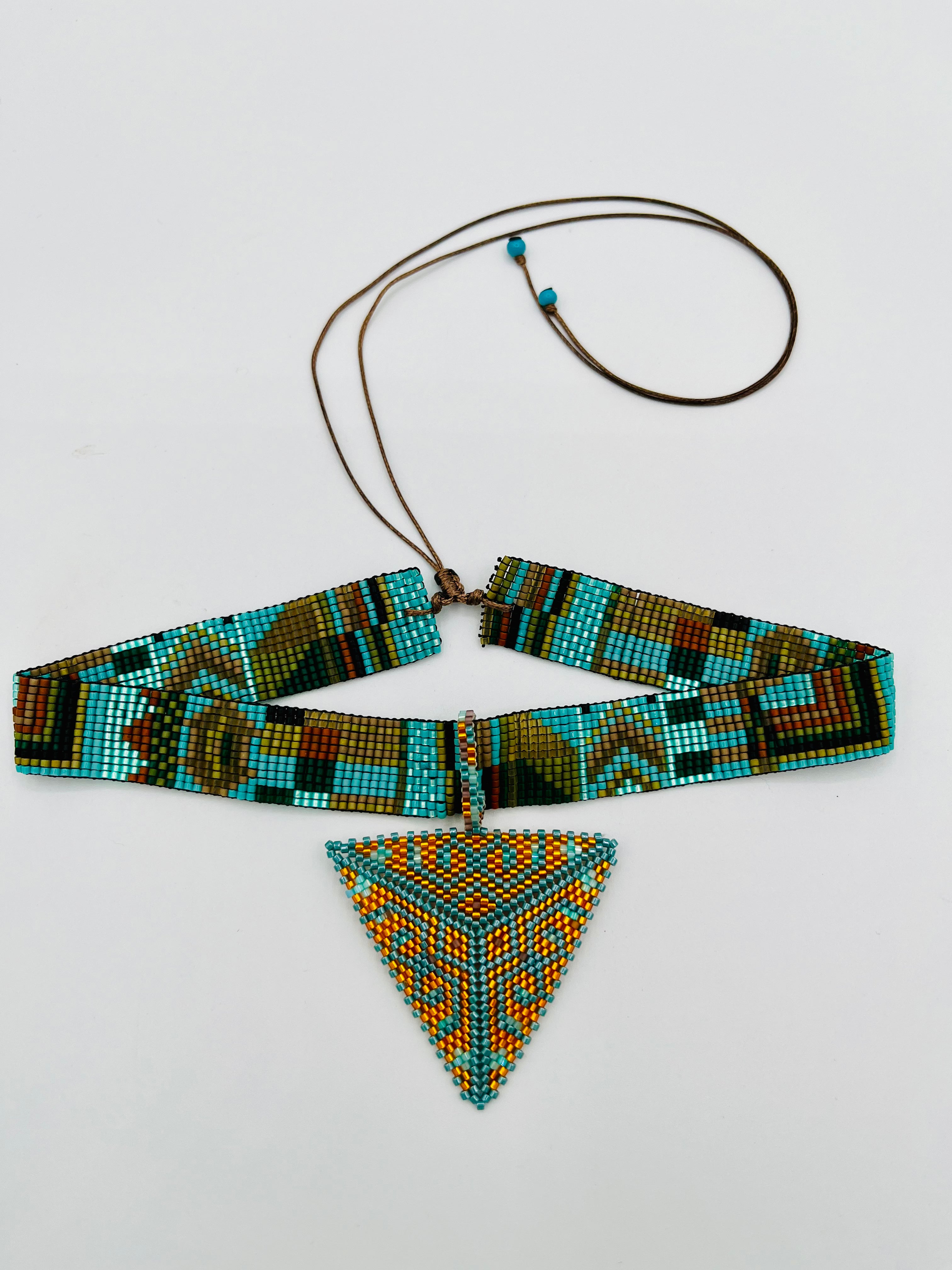 Pyramid Pendant Choker/Headpiece- 12 line