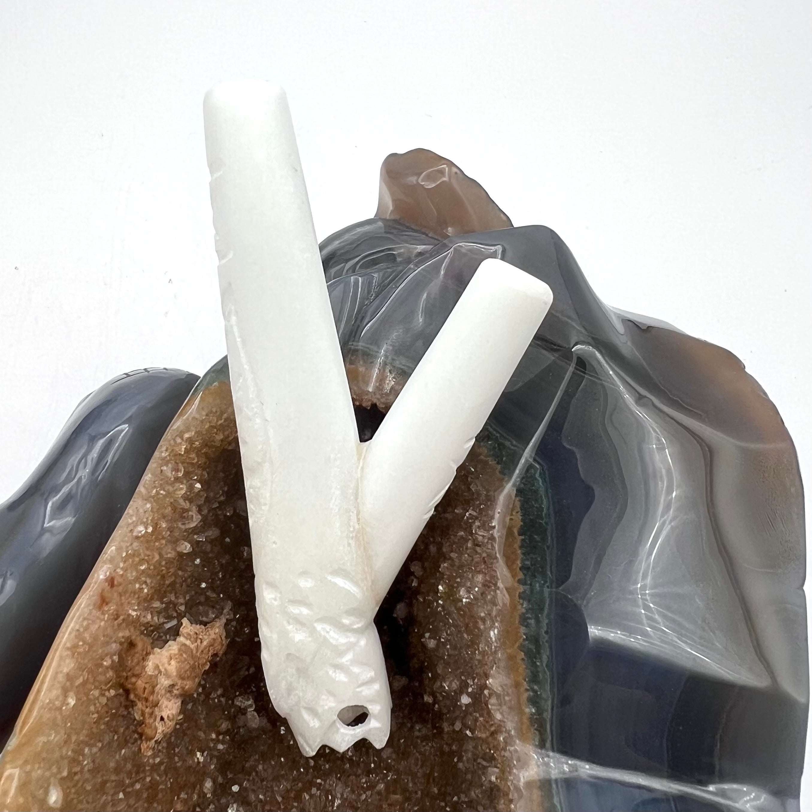 White Serpentine Stone Kuripe