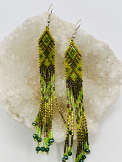 Native Earrings Green