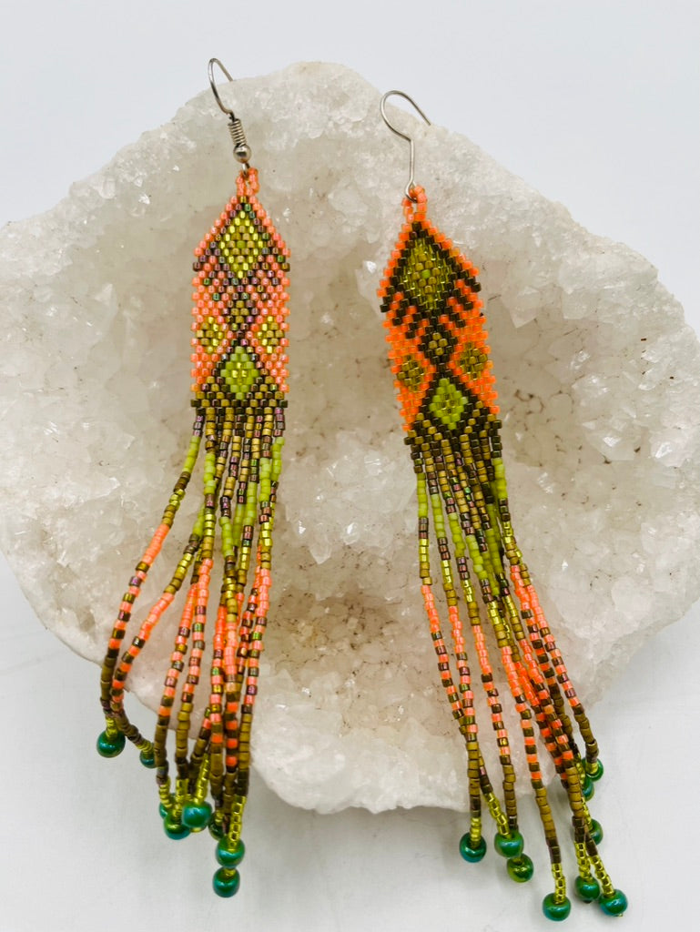 Native Earrings Orange