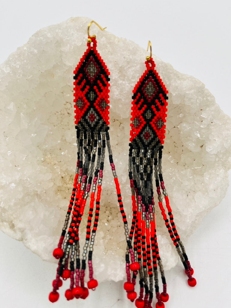 Native Earrings Red