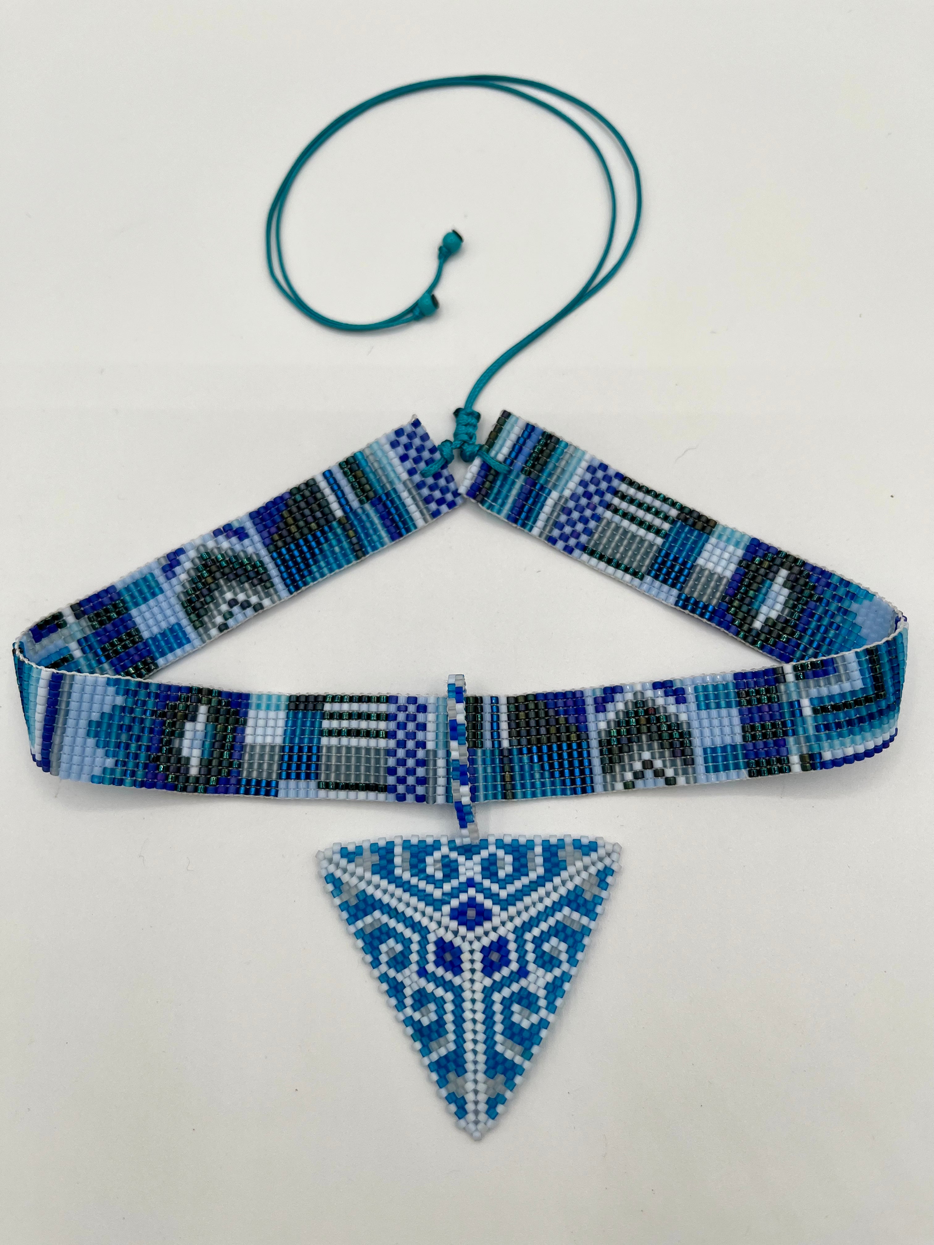 Pyramid Pendant Choker/Headpiece- 12 line