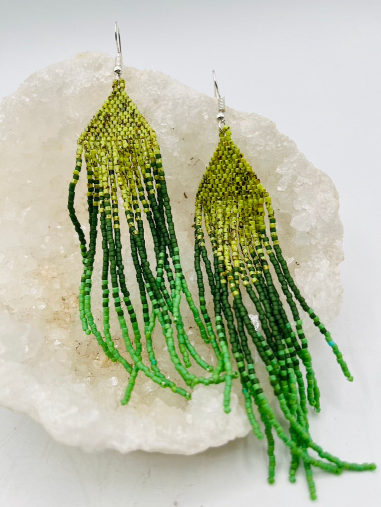 Sombra Earrings Green