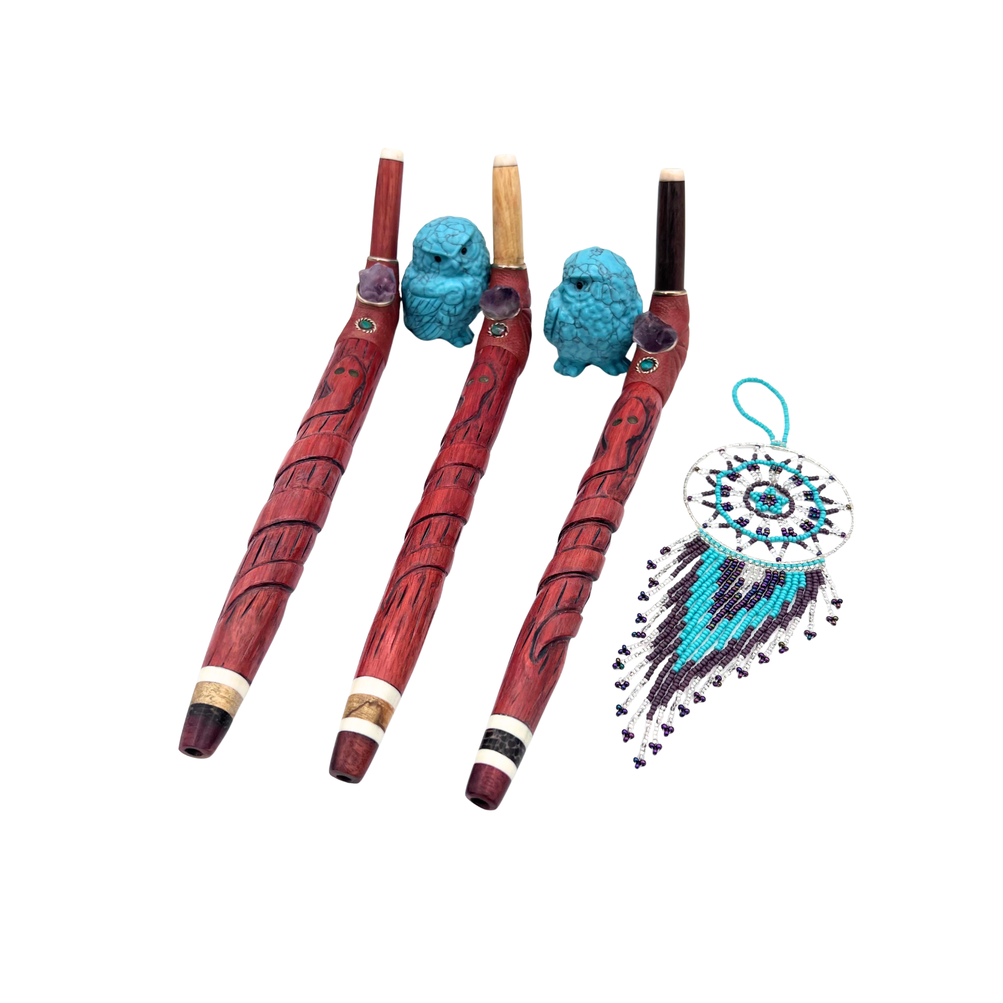 Handcrafted Algarrobo Carved Tepi to serve hapé medicine to others. It's made from the solid carob tree,  applicator featuring intricate hand-carvings with the tips from palo santo, palo sangre, or blackwood of sacred Amazon.