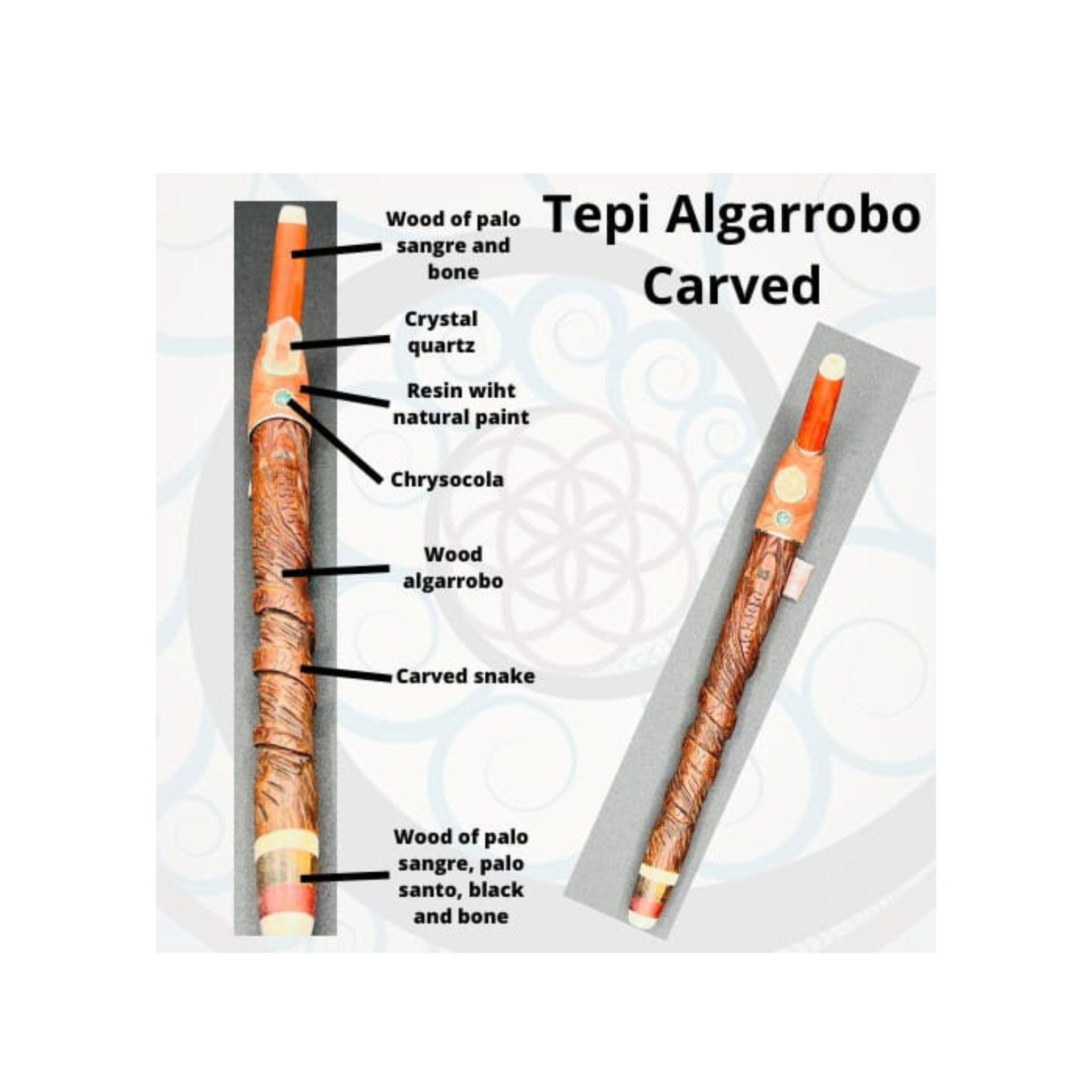 Algarrobo Carved Tepi