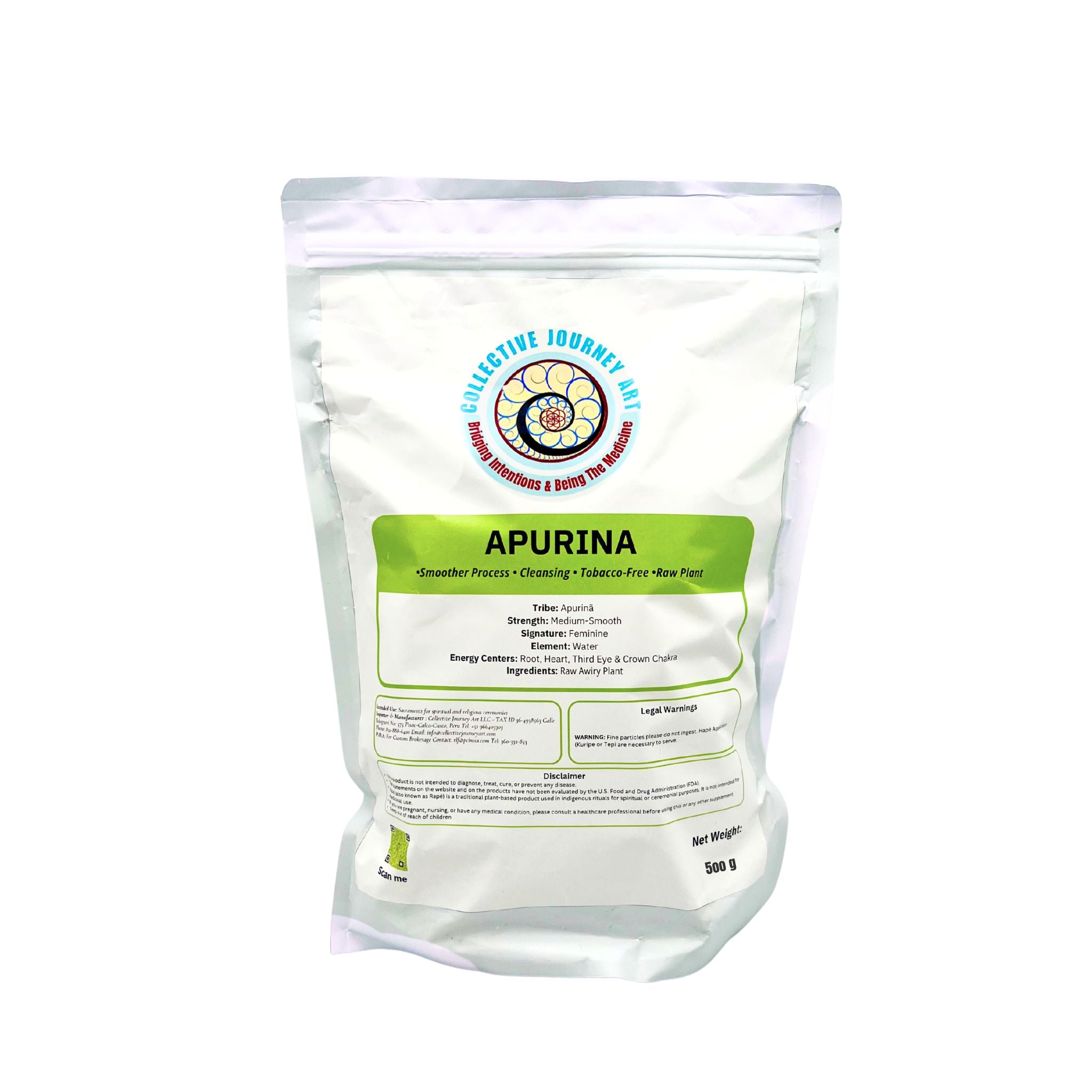 Apurina Hapé Medicine For Cleansing and Calming |Collective Journey Art Sample Jar (3 For 2)