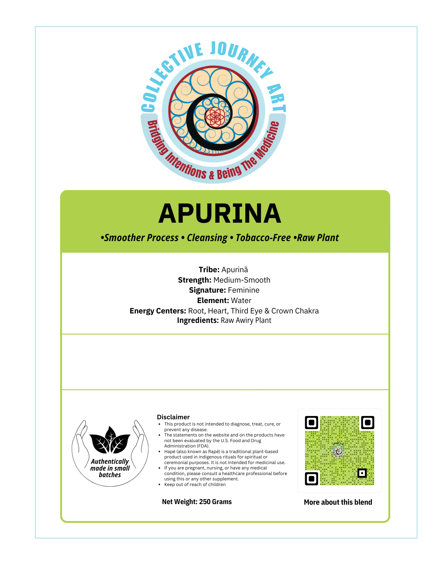 Bulk bag of Apurinã Hapé Medicine for cleansing