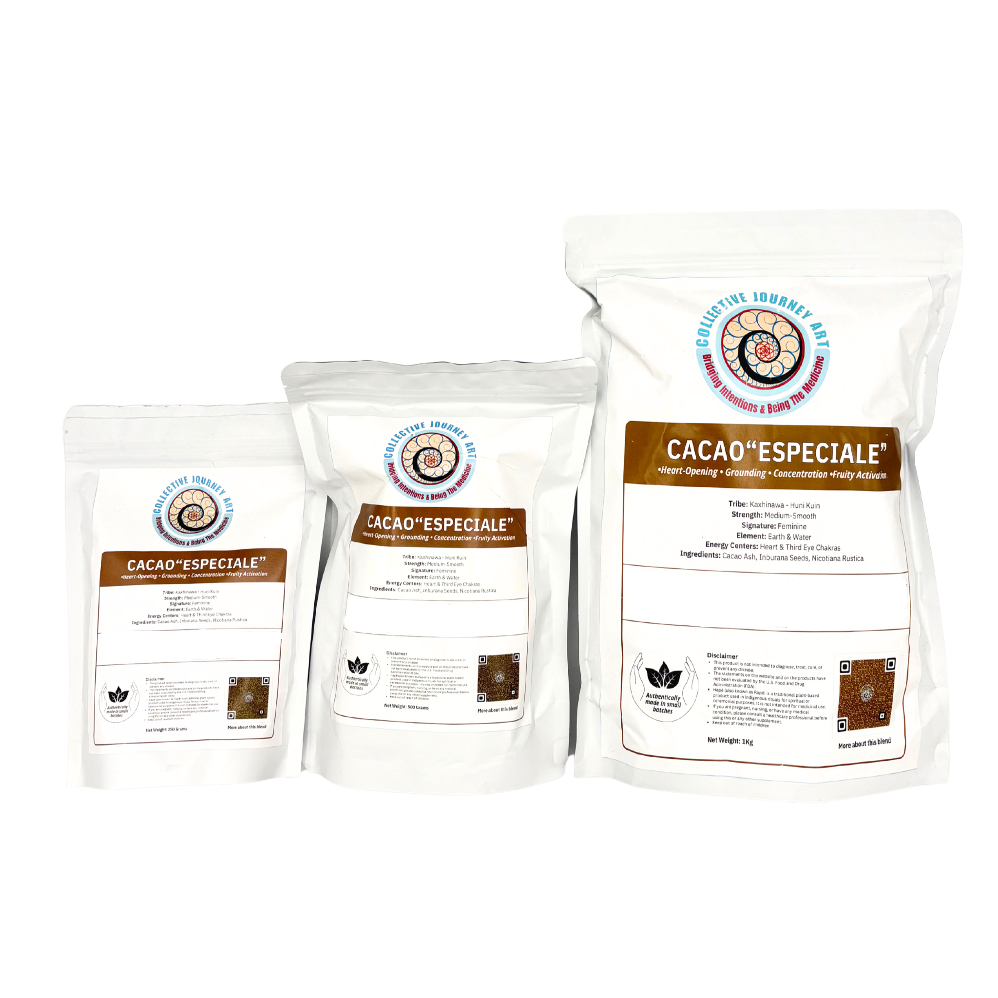 Bulk bag of Cacao Especiale Hapé Medicine for Heart Opening and Concentration