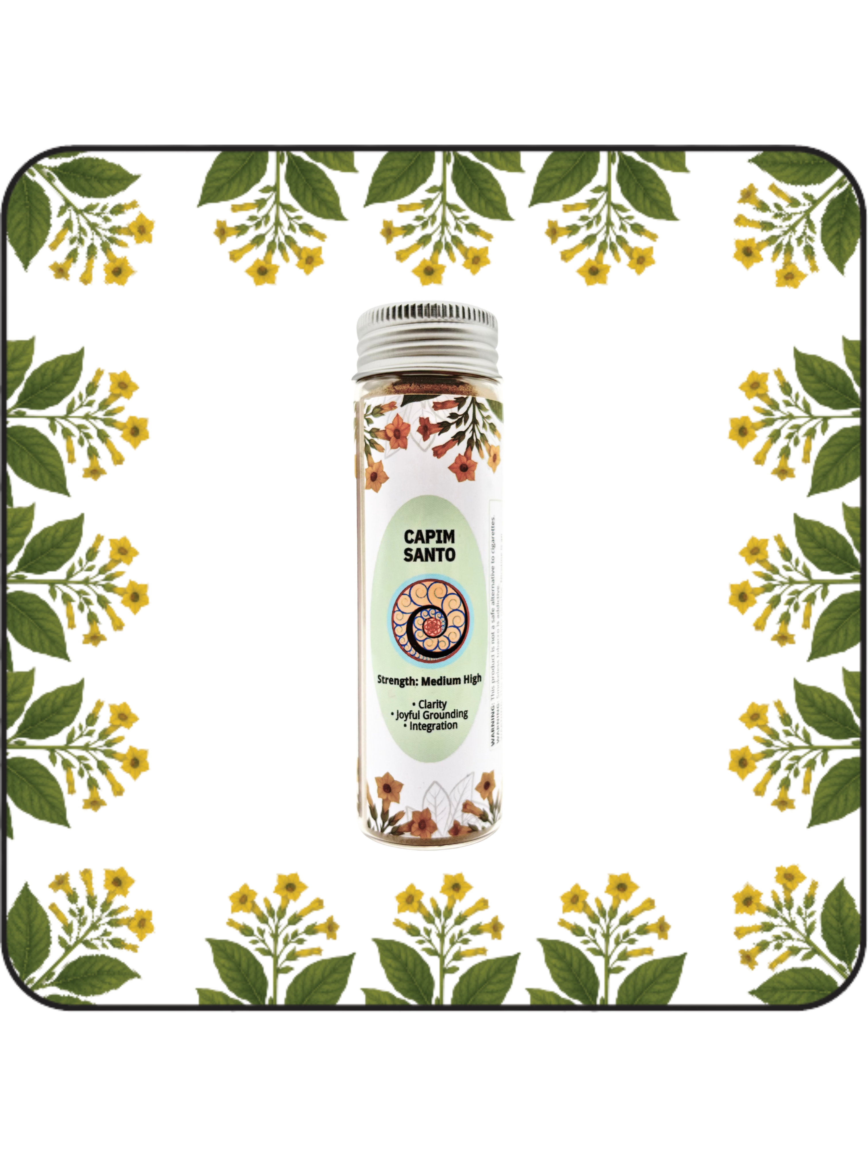 Large 32g Capim Santo hapé (rapé) jar by Collective Journey Art – authentic Amazonian forest medicine for clarity, grounding and integration.