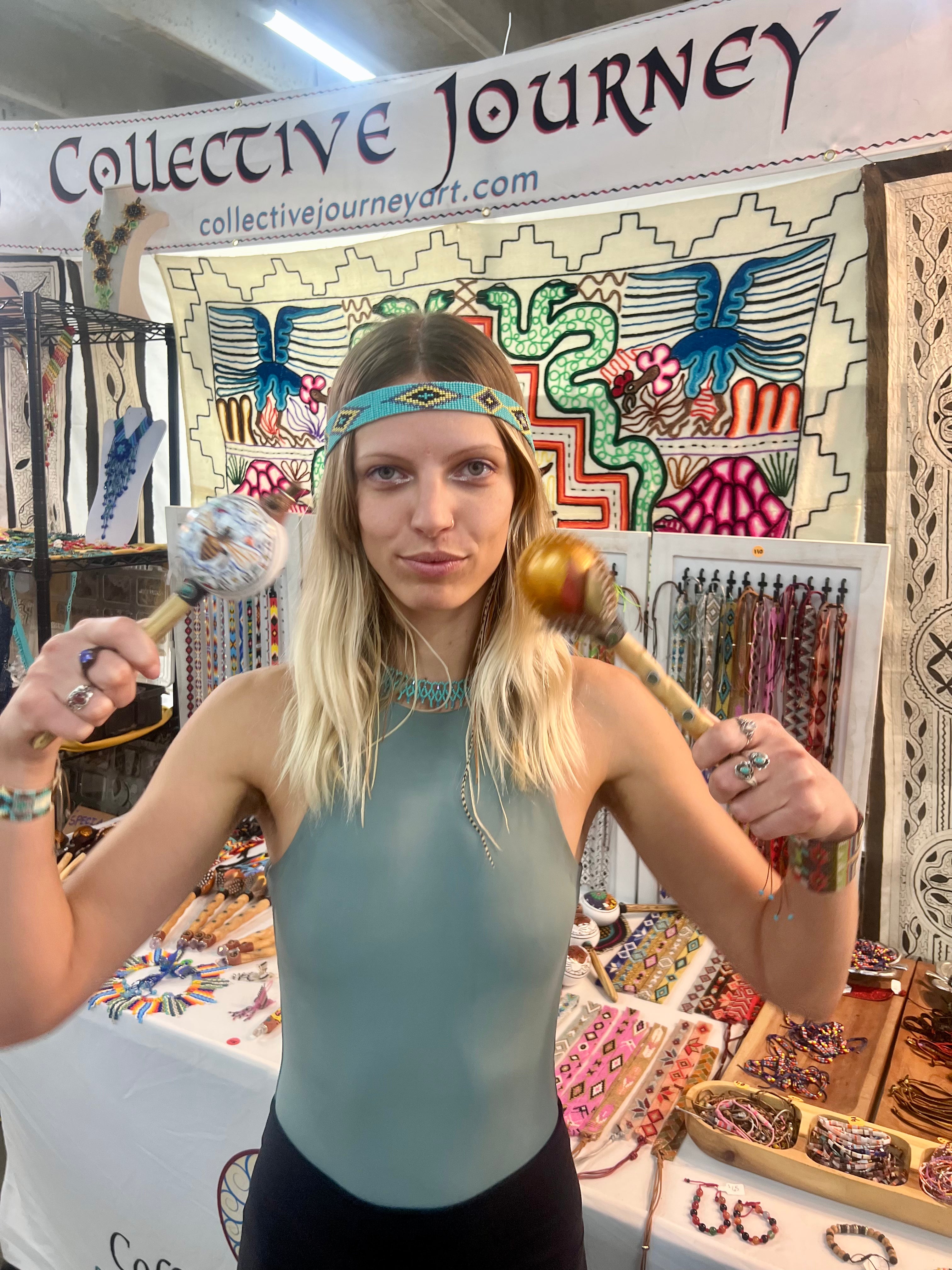 collective journey art, sacred, maraca medicine, hape, 