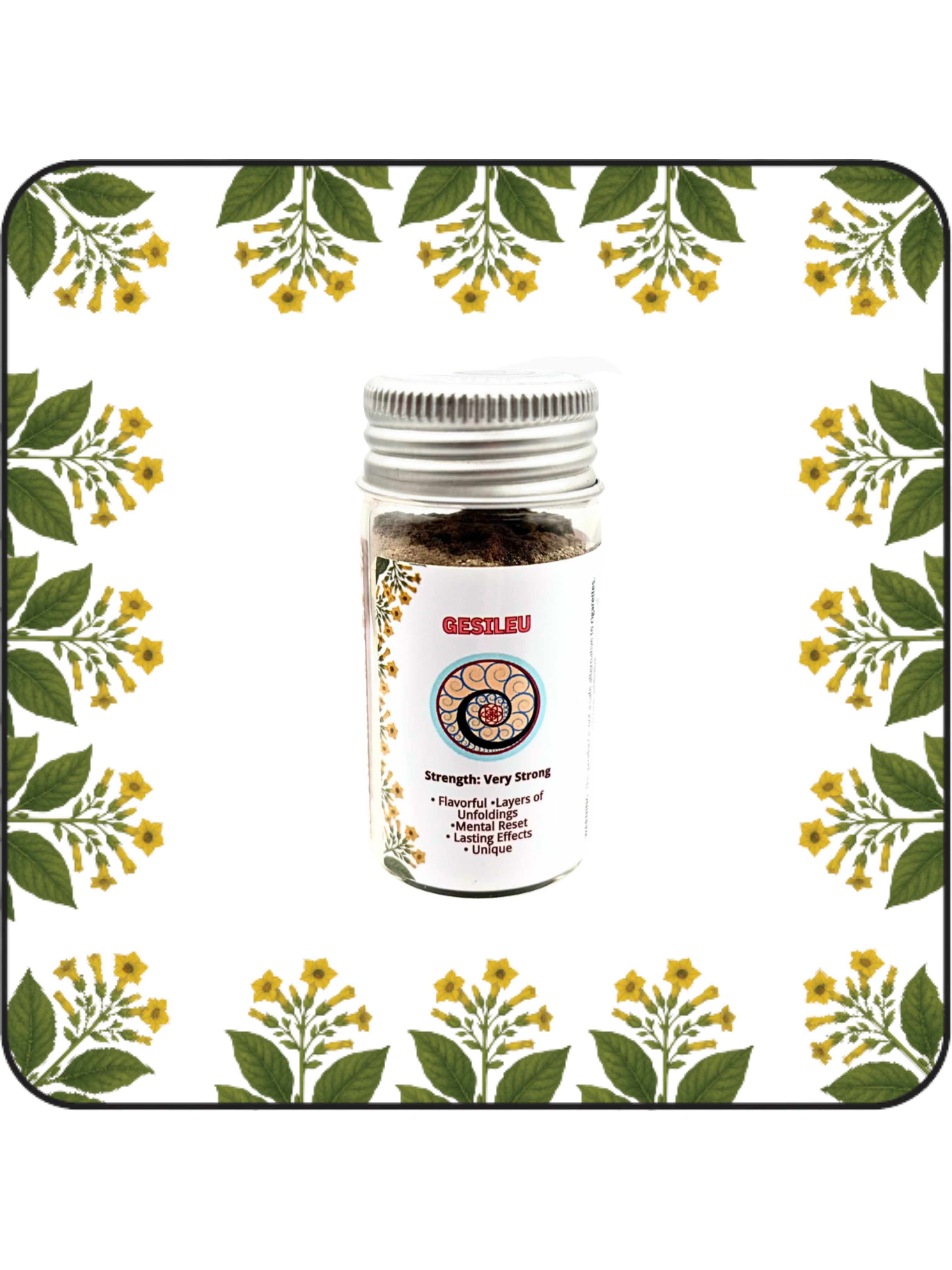 Gesileu hapé medium bottle (16g), traditional blend for balance and awareness