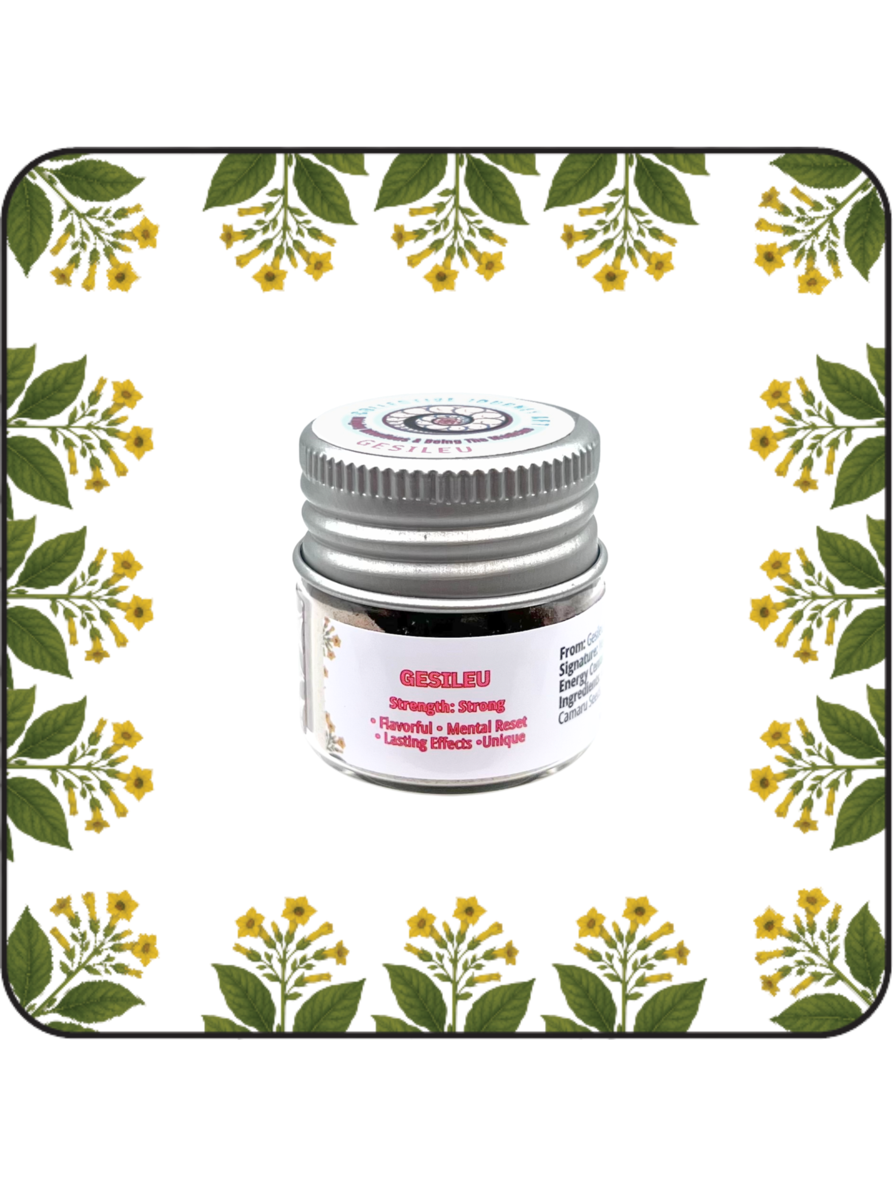  Gesileu hapé (rapé) small 6g  jar by Collective Journey Art – authentic Amazonian forest medicine blend.for meditation & mental reset, unique blend.