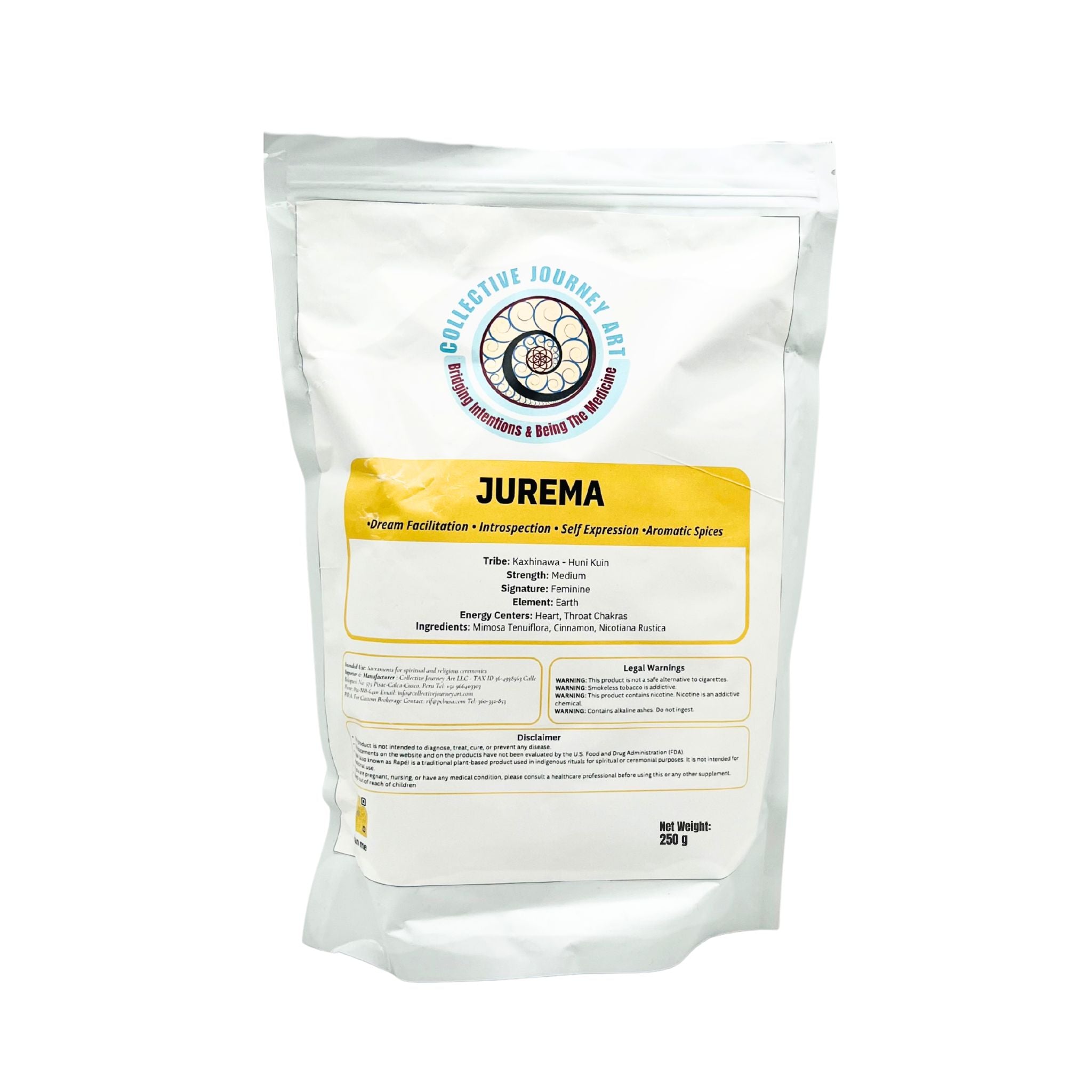 Jurema hapé 250g bulk, introspective blend for grounding, clarity, and spiritual connection