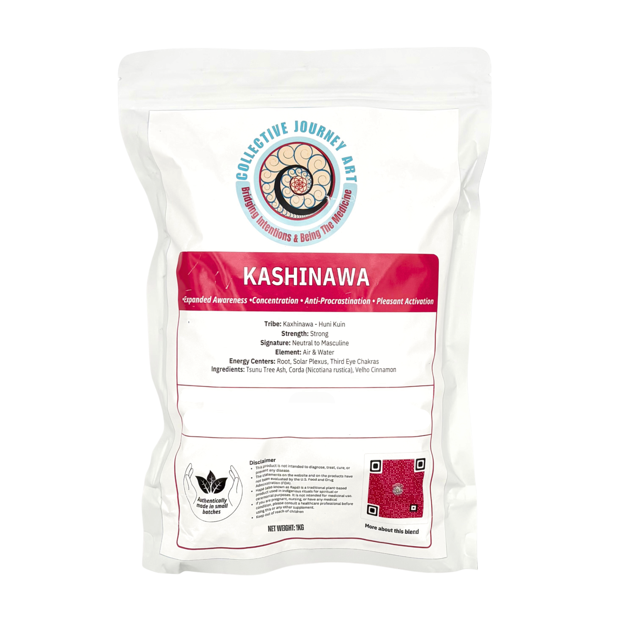 Bulk bag of Kashinawa Hapé medicine, 1 kg, blend used for expanded awareness and concentration.