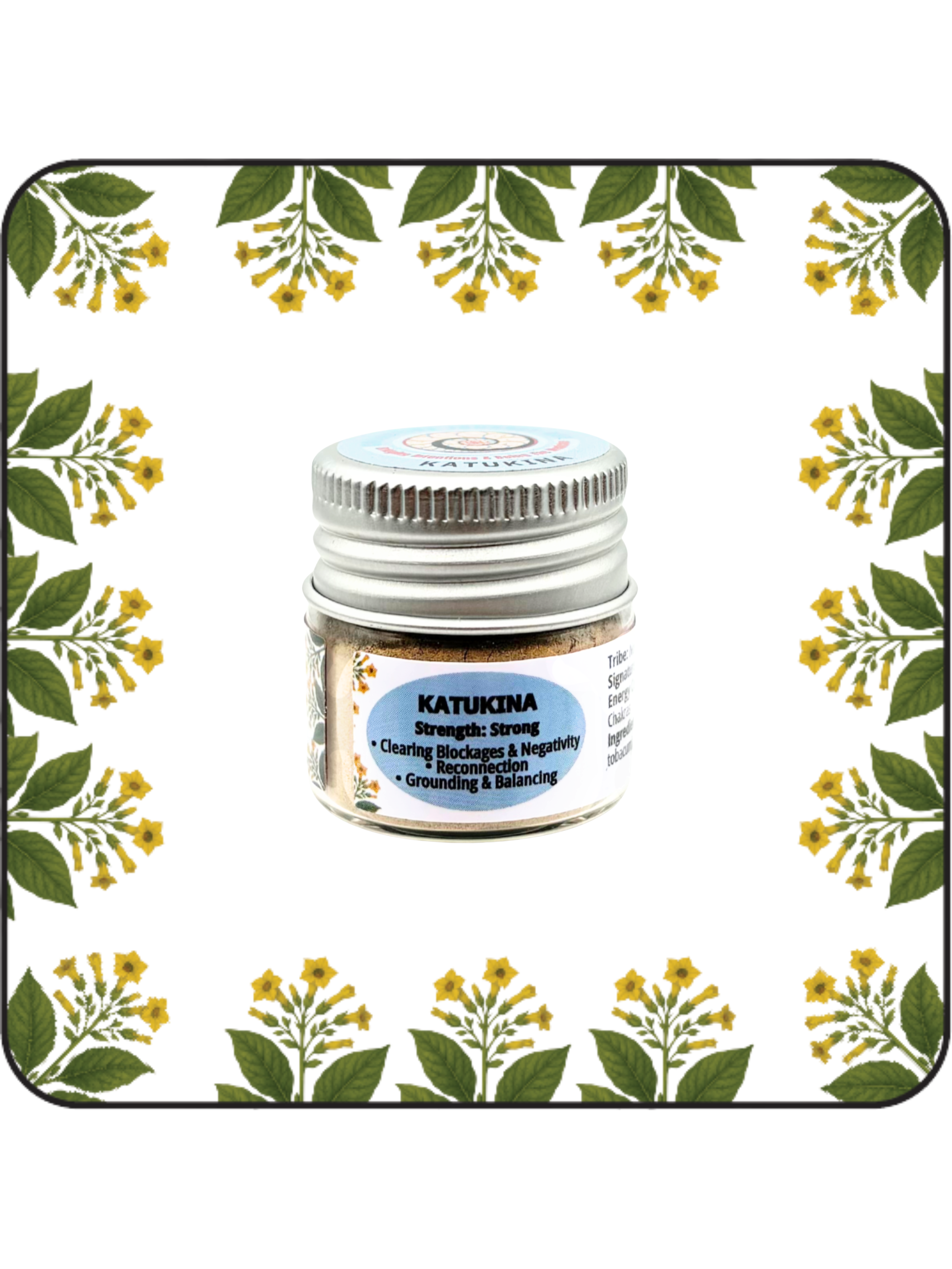 Katukina hapé small bottle (6g), strong blend for grounding and mental clarity