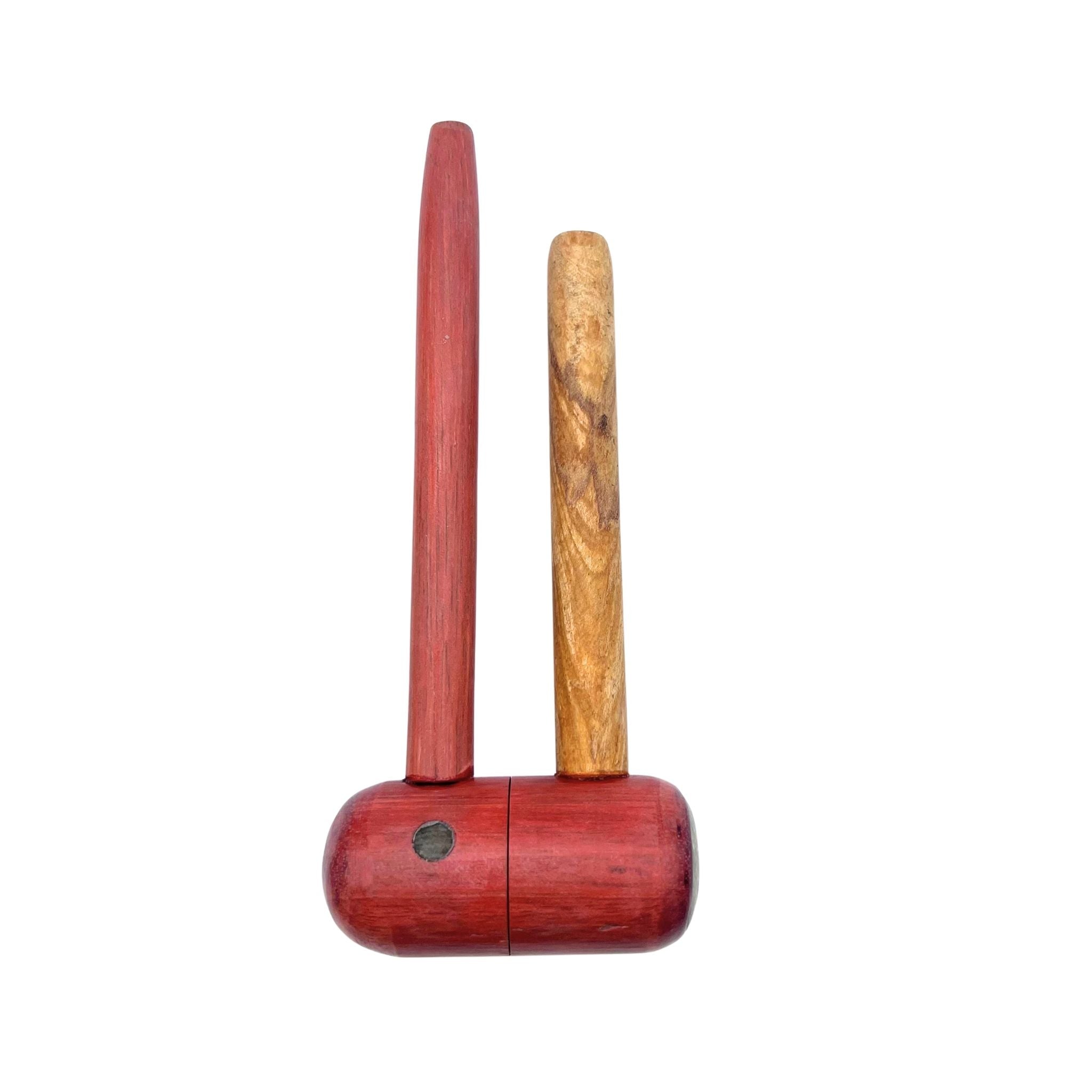 Handcrafted Kuri-Tepi Duo Applicator made from Palo Sangre and Palo Santo woods  two-in-one tool designed for self-serving and sharing sacred hapé medicine.
