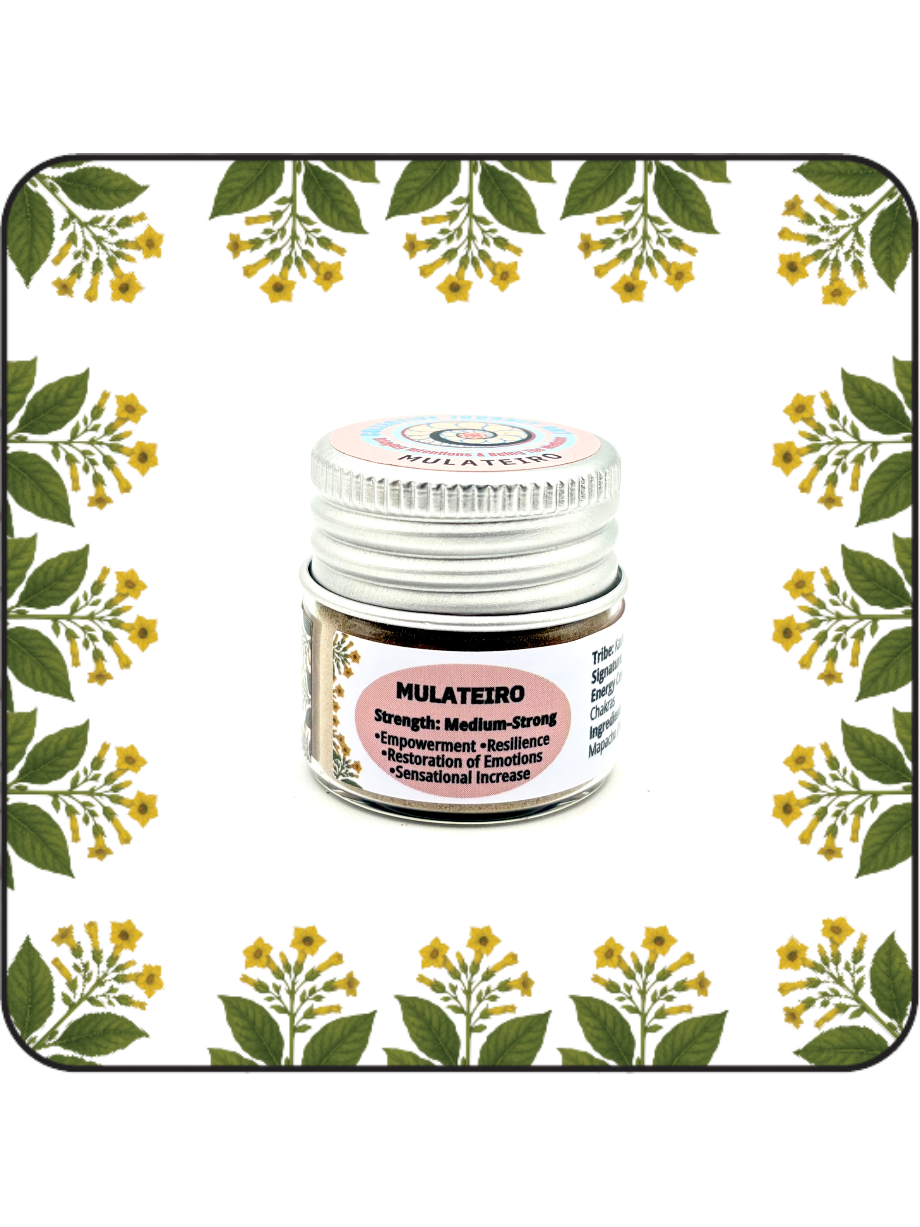 Mulateiro hapé small bottle (6g), cleansing blend for renewal and energetic reset