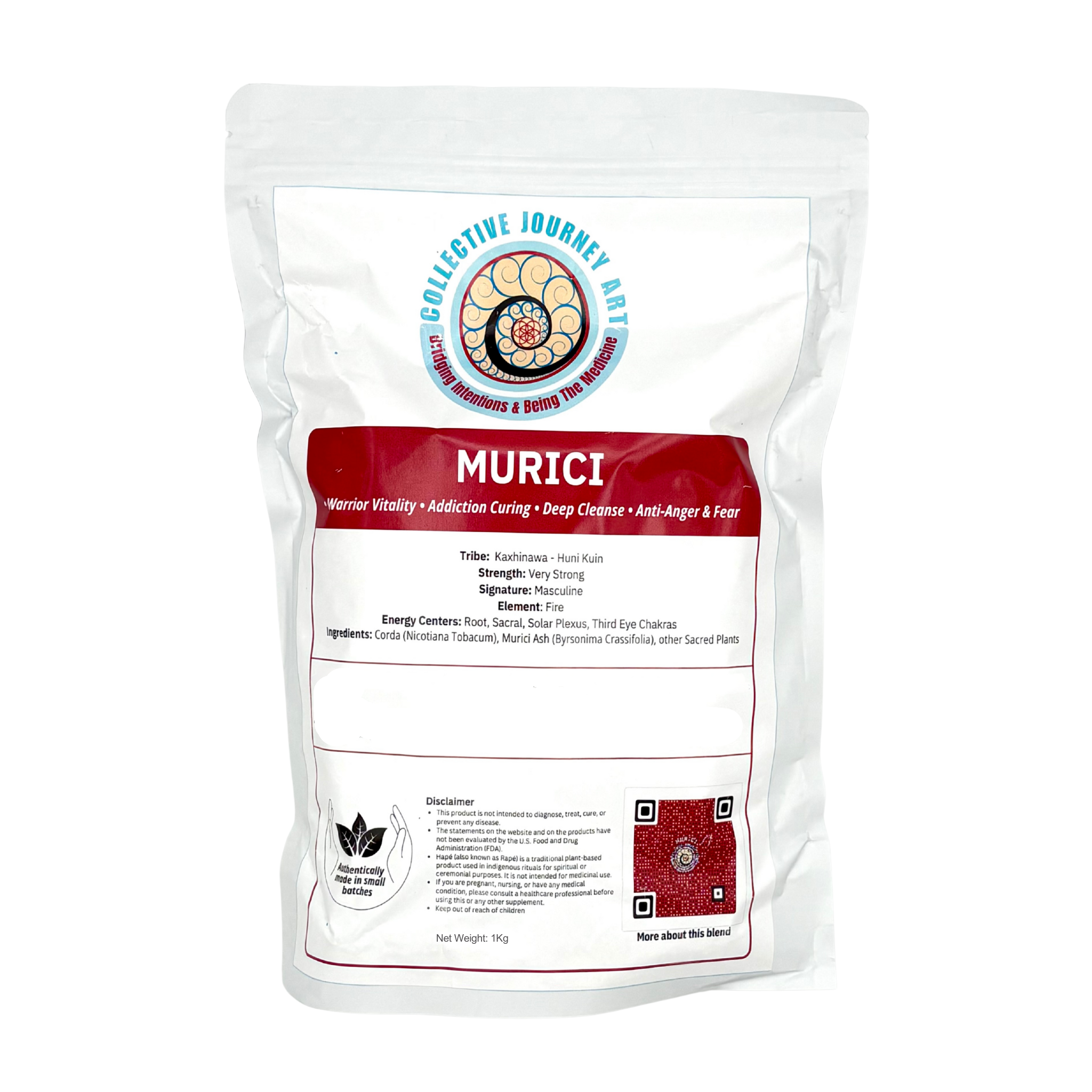 Murici hapé 1kg bulk, calming blend for nervous system support and clarity