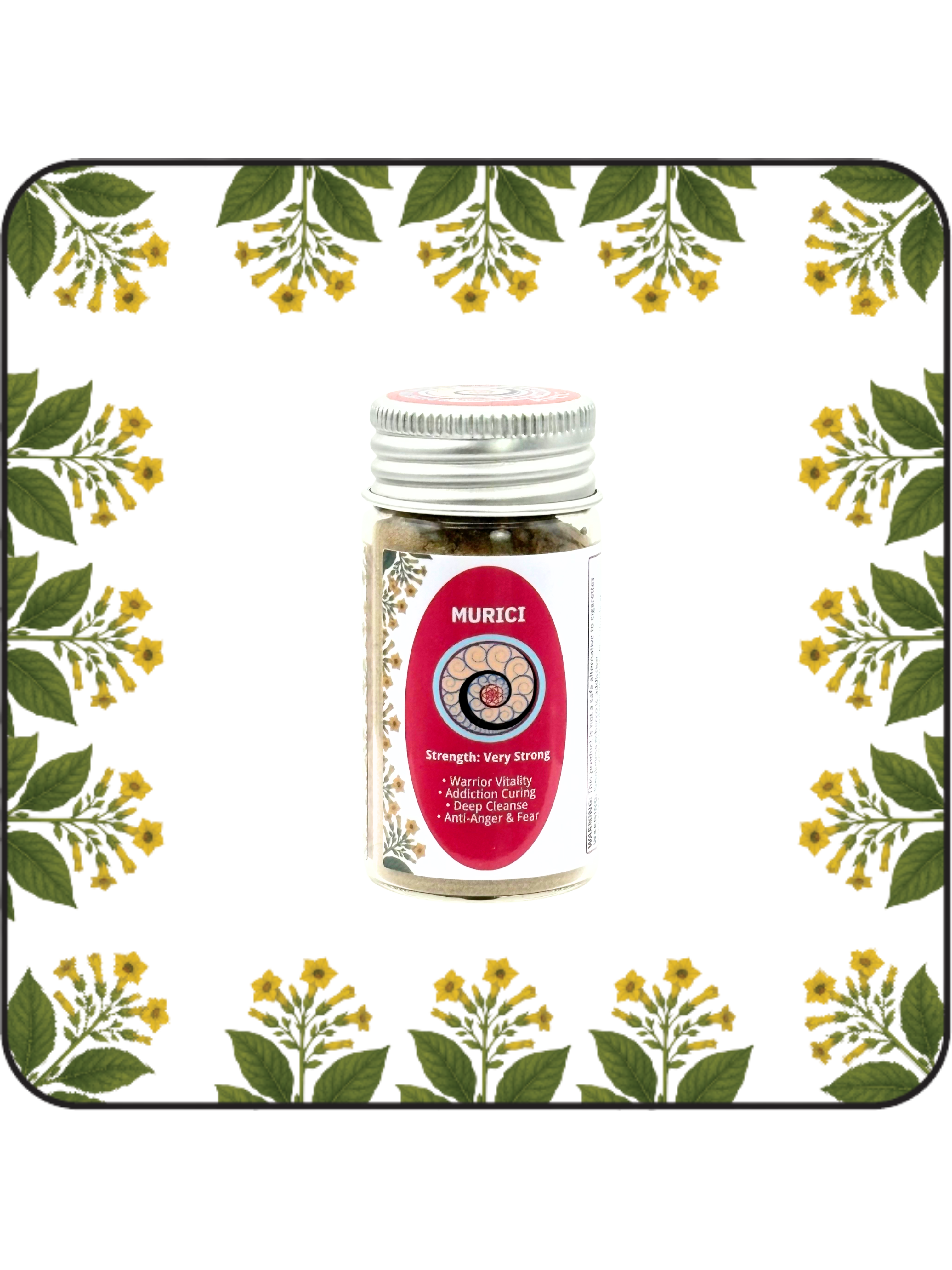 Medium 16g Murici hapé (rapé) jar by Collective Journey Art – authentic Amazonian forest medicine blend.