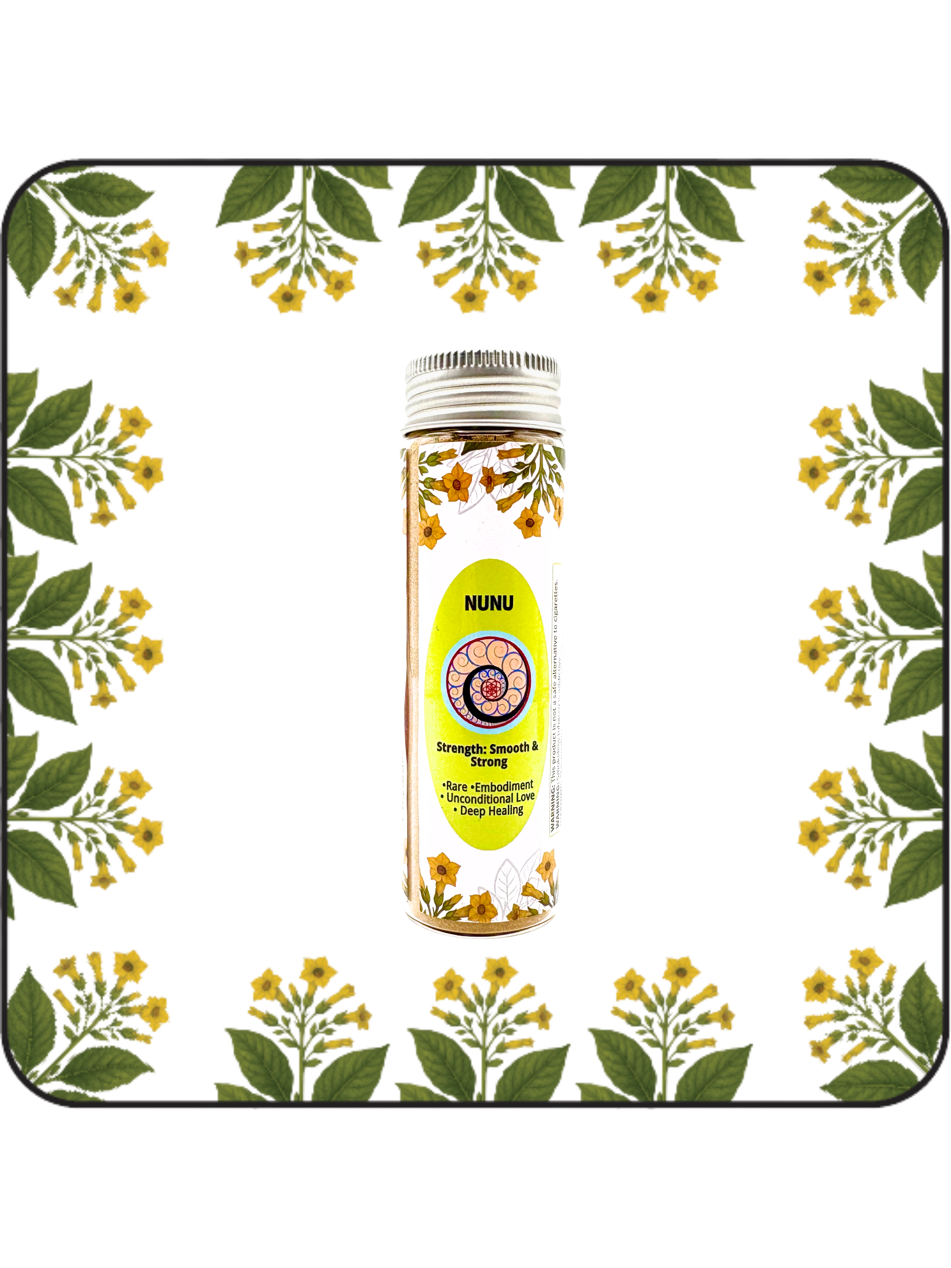 Large 32g Nunu hapé (rapé) jar by Collective Journey Art – authentic Amazonian forest medicine blend for Unconditonal Love and Deep Healing.