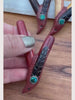 Video showing handcrafted Bird Kuripe Hapé self-applicators made from Palo Sangre, Chonta Wood, Palo Santo, and Palo Rosa.