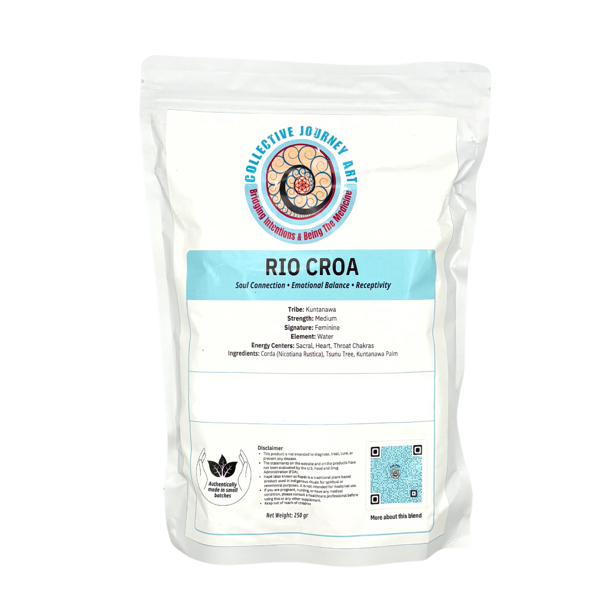 Rio Croa hapé 250g bulk, forest blend for clarity, grounding, and balance